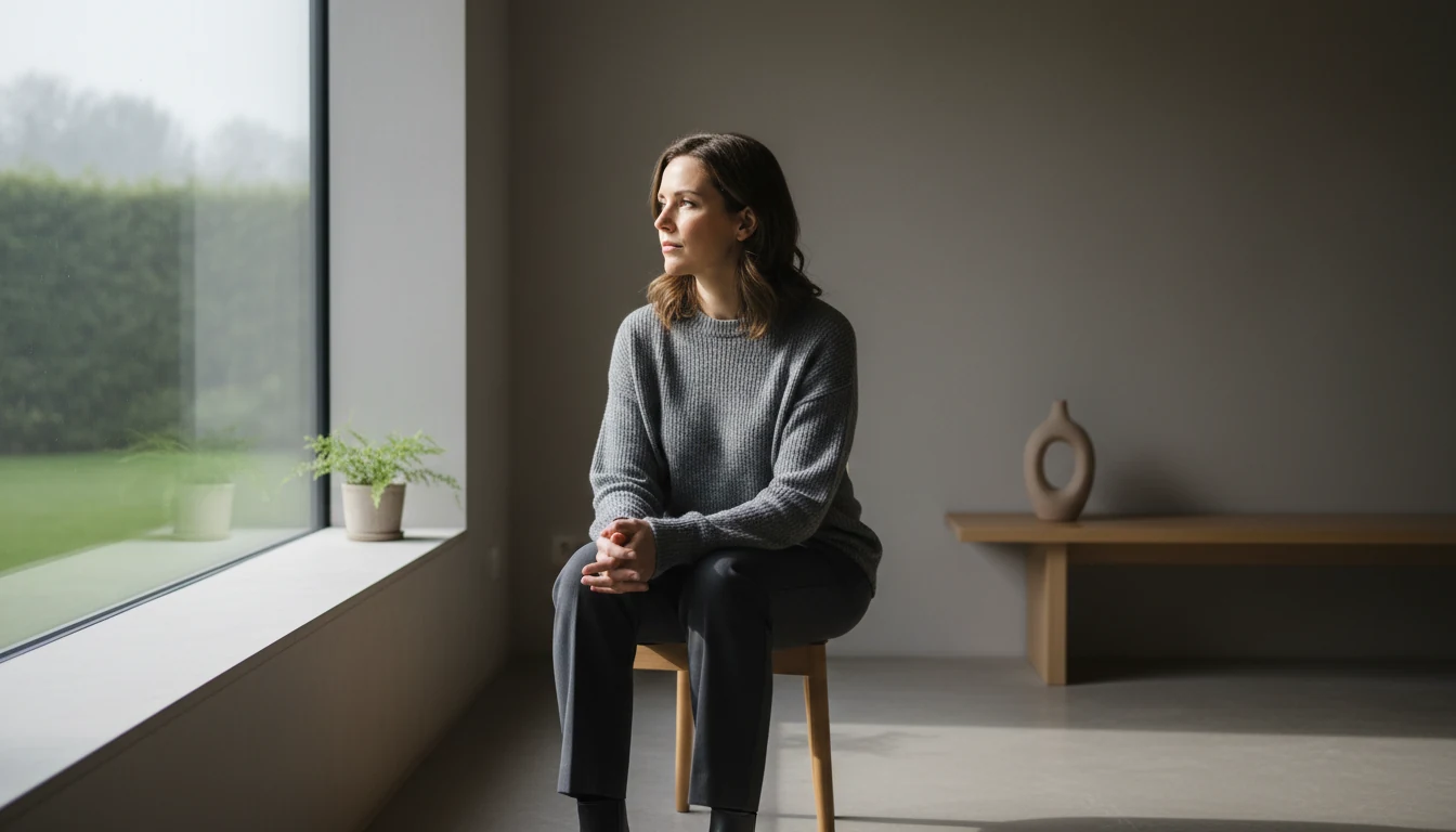 Woman taking a thoughtful pause to reflect on her betting approach