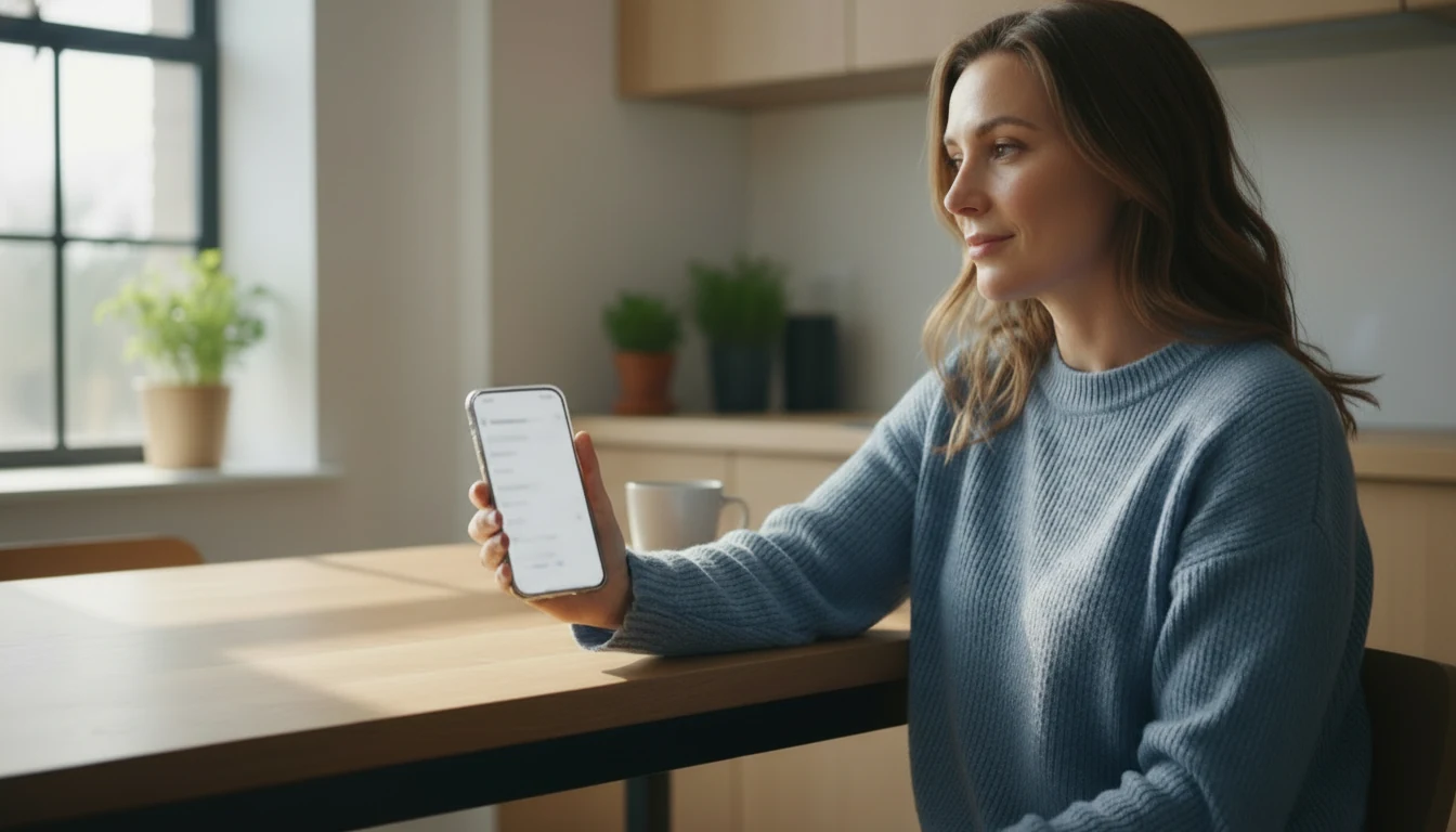 Woman setting up responsible gambling limits on her sportsbook app